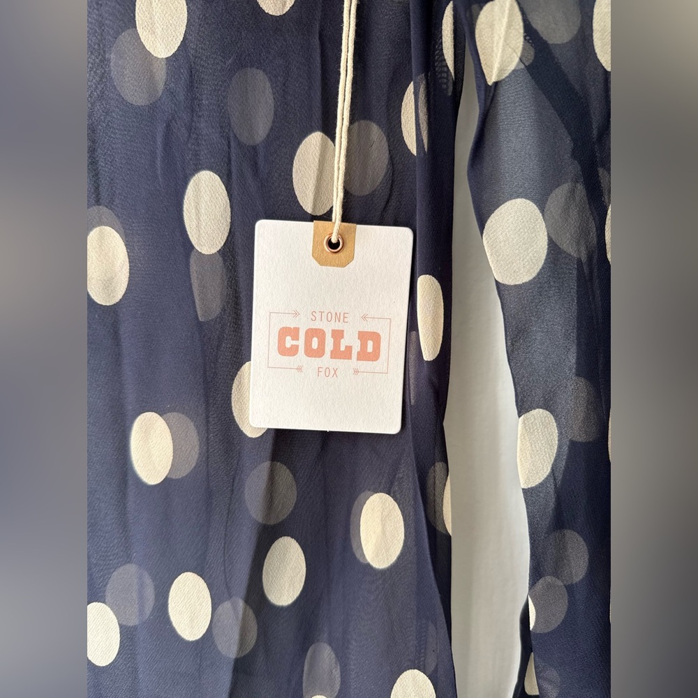 Stone Cold Fox Navy Dress with White Ovals - Picture 3 of 4